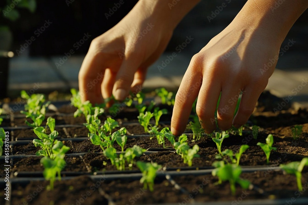 planting a seedling planting a seedling
