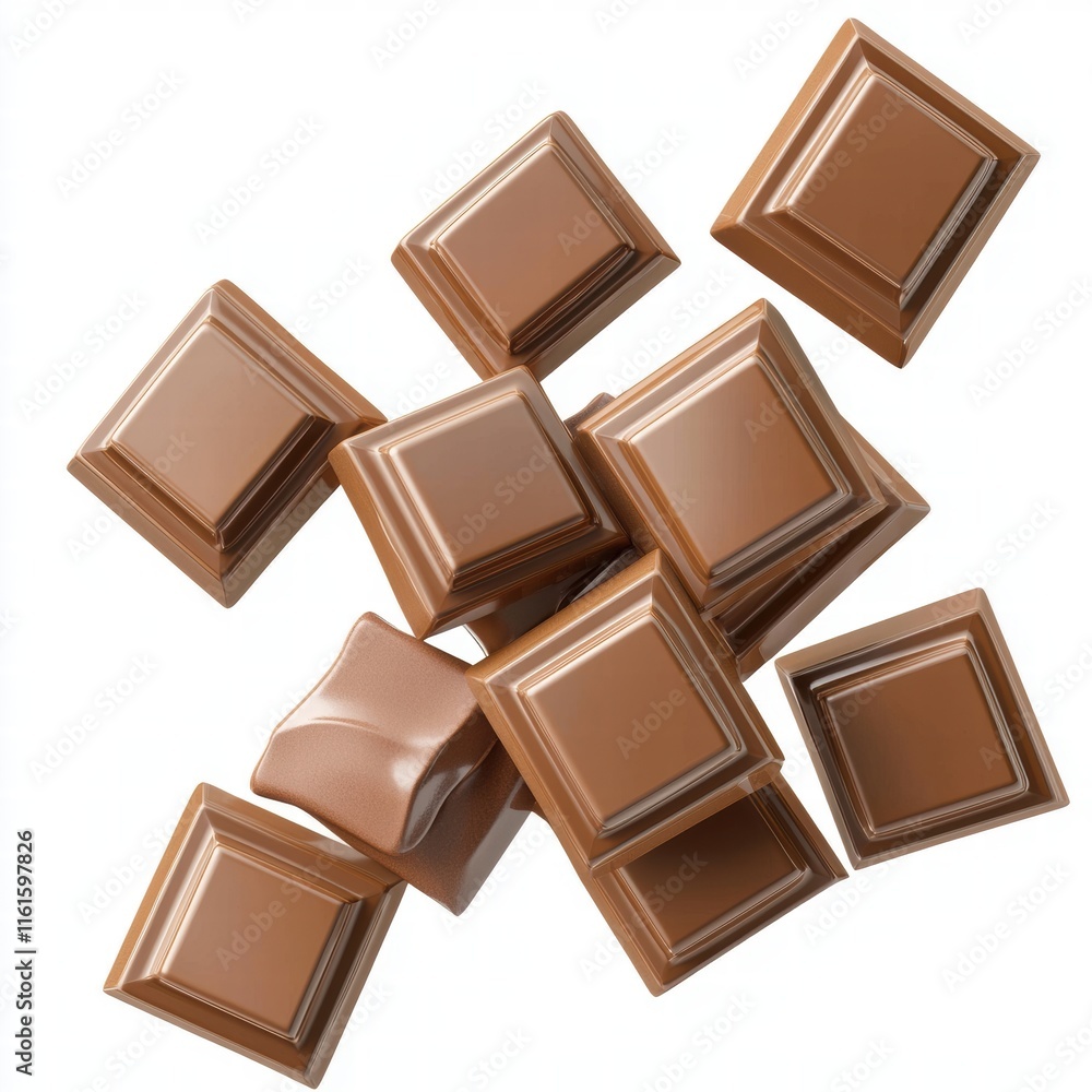 Delicious Milk Chocolate Squares Perfect for Dessert and Sweet Treats Delicious Milk Chocolate Squares Perfect for Dessert and Sweet Treats