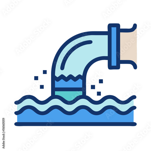 Wastewater pipe icon