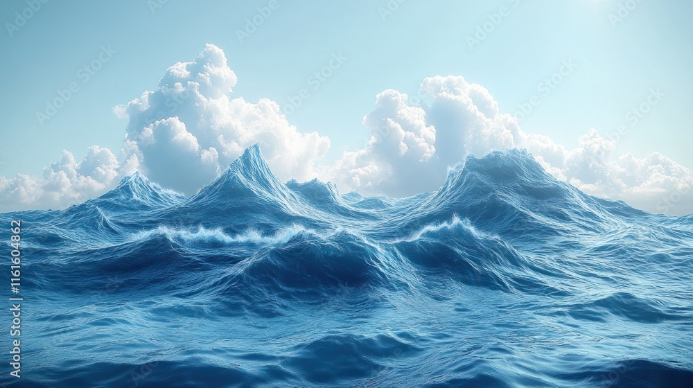 Dramatic ocean waves under a cloudy sky. (1) Dramatic ocean waves under a cloudy sky. (1)
