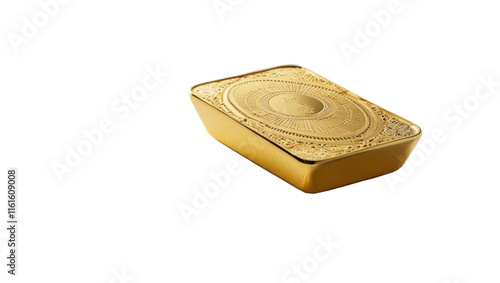 A single golden ingot symbolizing wealth and prosperity