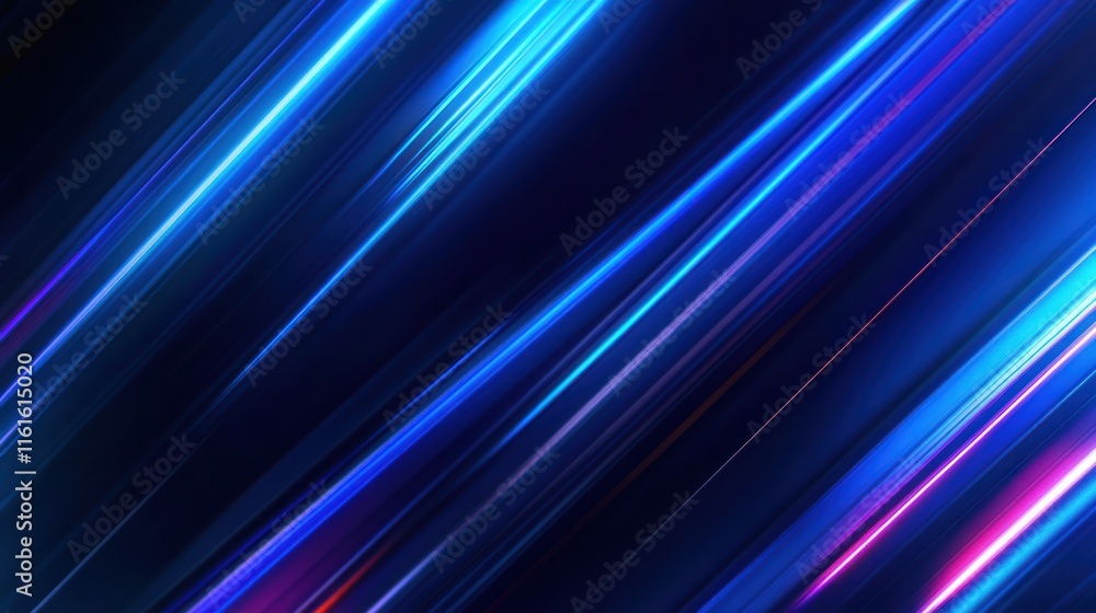 Cyberpunk-inspired blue neon stripes with immersive 3D motion. Cyberpunk-inspired blue neon stripes with immersive 3D motion.