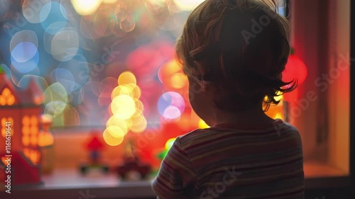 A hazy glimpse into the enchanting realm of youthful playtime.