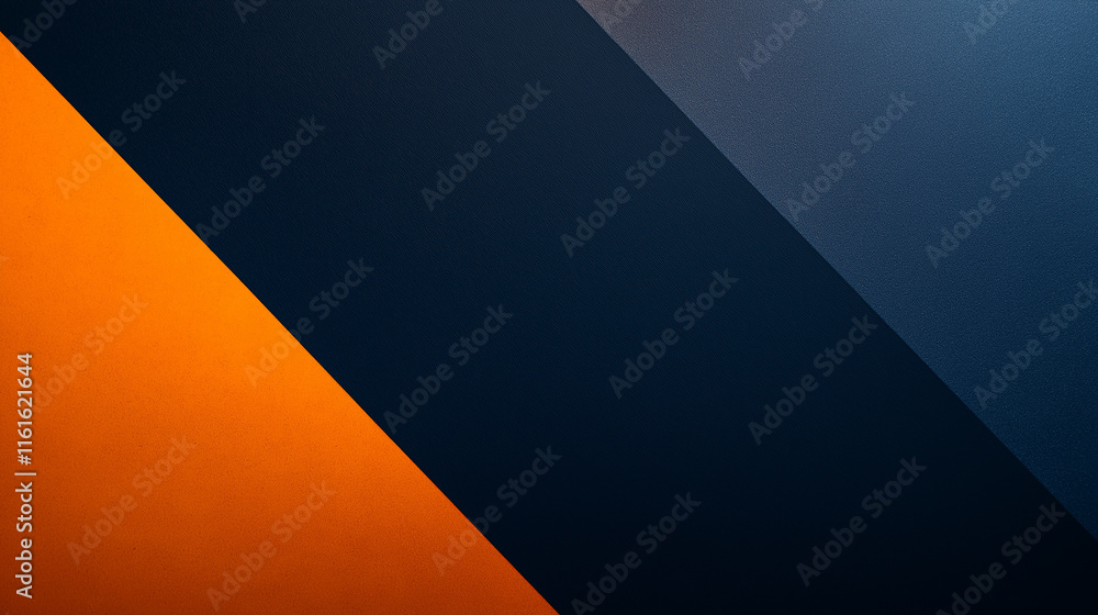 Orange, dark blue and light blue background creating three geometric shapes Orange, dark blue and light blue background creating three geometric shapes