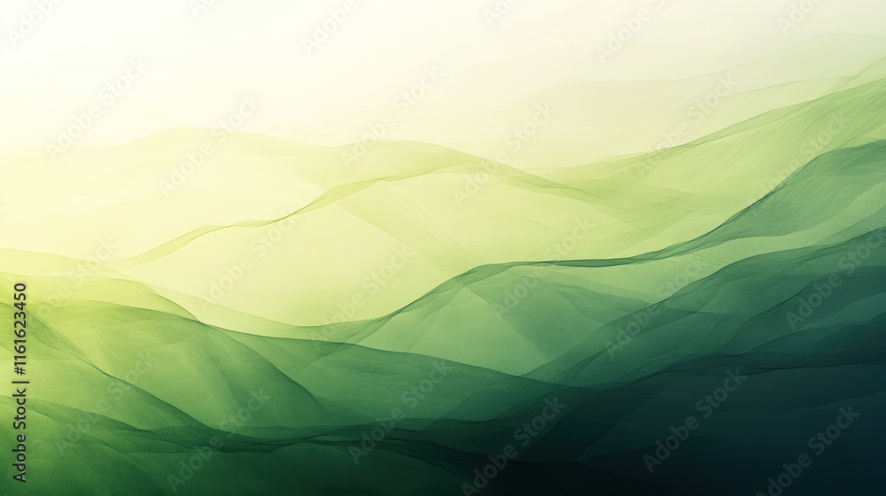 Obraz premium Organic gradient transitions in green-yellow tones, evoking natural harmony.