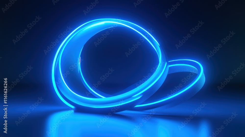 Unique blue neon motion graphics for high-tech digital displays. Unique blue neon motion graphics for high-tech digital displays.