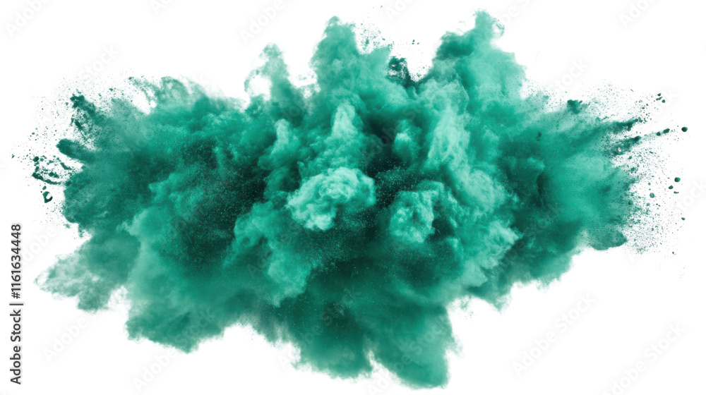 Fototapeta premium Explosion of sand and smoke, transparent background