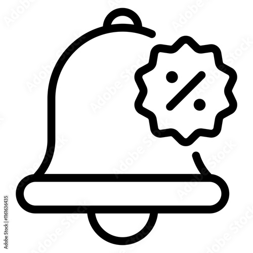 Notification Bell with Discount Tag