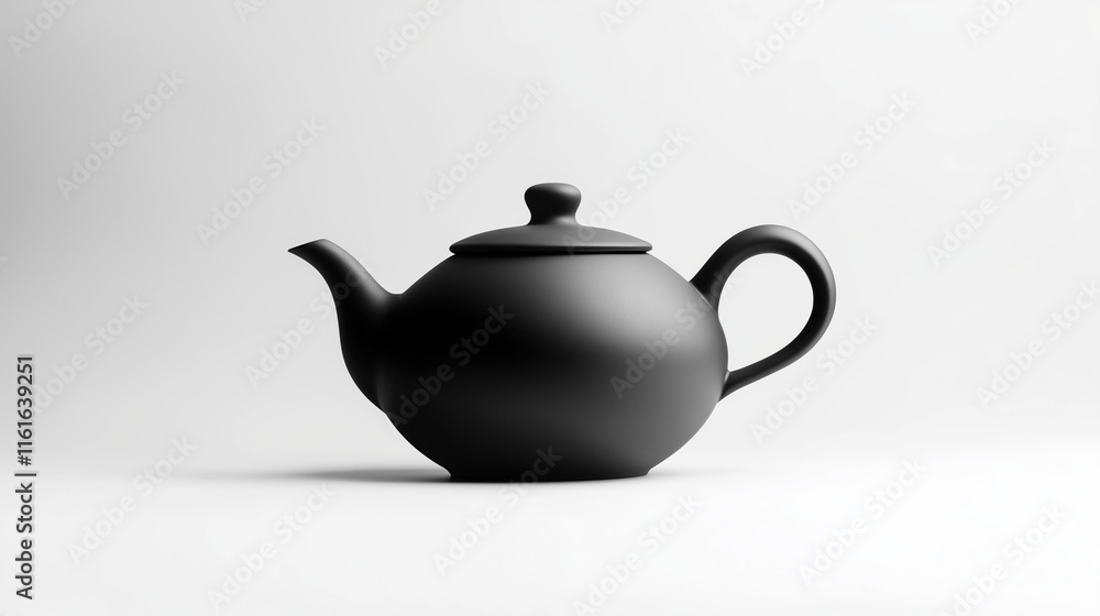 teapot on white background, black tea kettle teapot on white background, black tea kettle