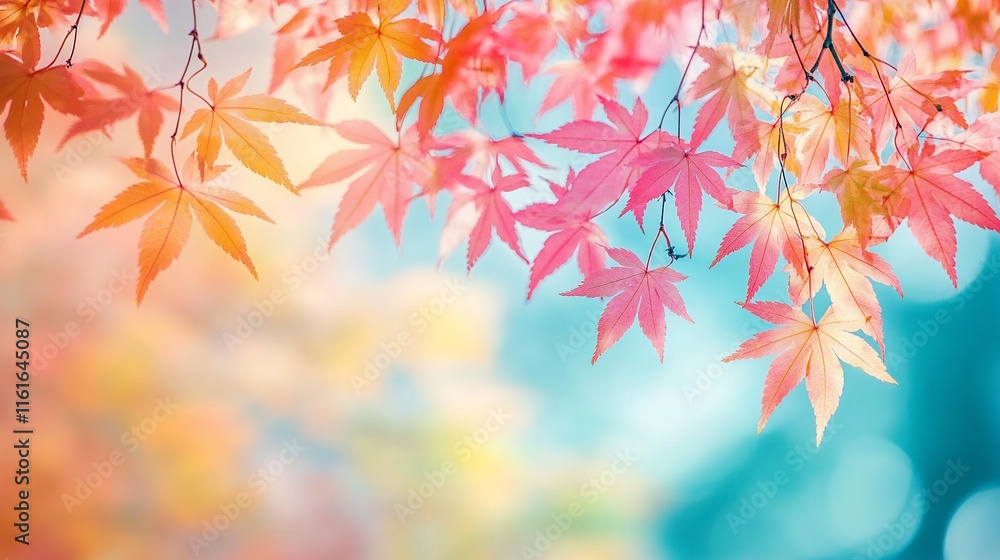 Vibrant autumn leaves against a soft, blurred background. Vibrant autumn leaves against a soft, blurred background.