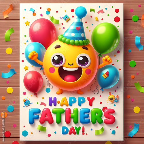 father day bloon card. photo