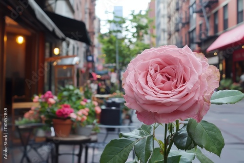 Mulberry Street is a main street in Lower Manhattan NYC USA photo