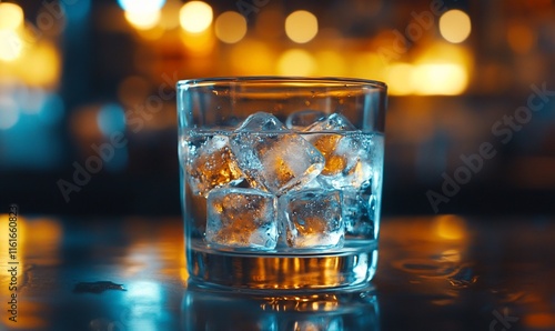 Wallpaper Mural Icy drink in rocks glass on bar. Torontodigital.ca