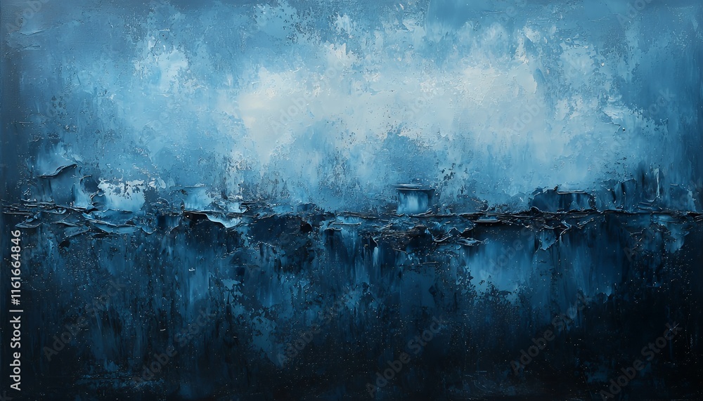 Dark blue textured abstract painting with bold brushstroke details Dark blue textured abstract painting with bold brushstroke details