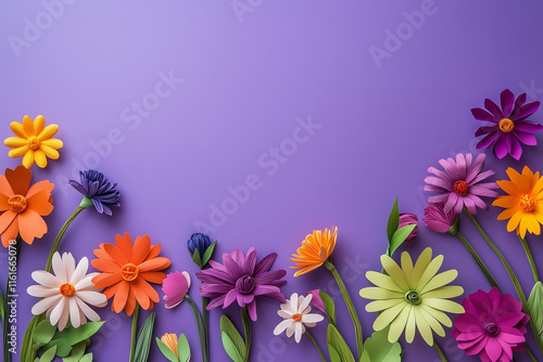 spring flowers border