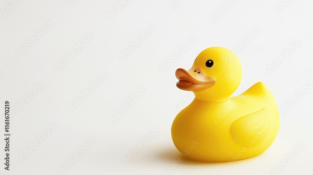 Yellow Rubber Duck on a White Background Yellow Rubber Duck on a White Background