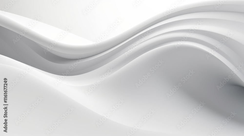 Obraz premium ree abstract white background minimal futuristic architectural space wallpaper