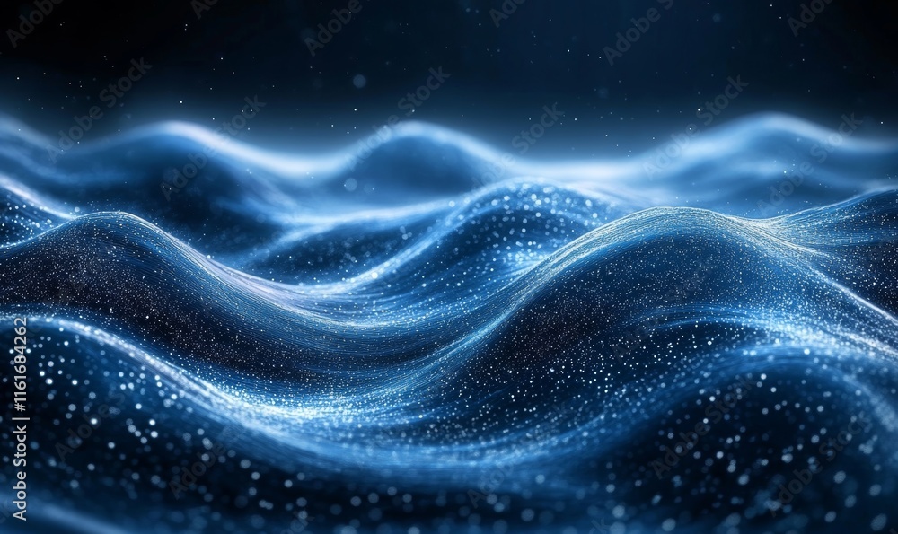 waves ripple through luminous digital dreamscapes., Generative AI waves ripple through luminous digital dreamscapes., Generative AI