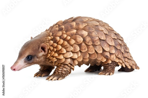 Pangolin Isolated on White Background. photo