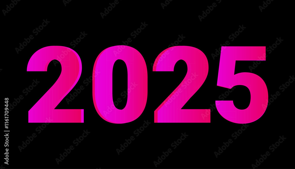 Happy New Year 2025 Beautiful Greeting Card