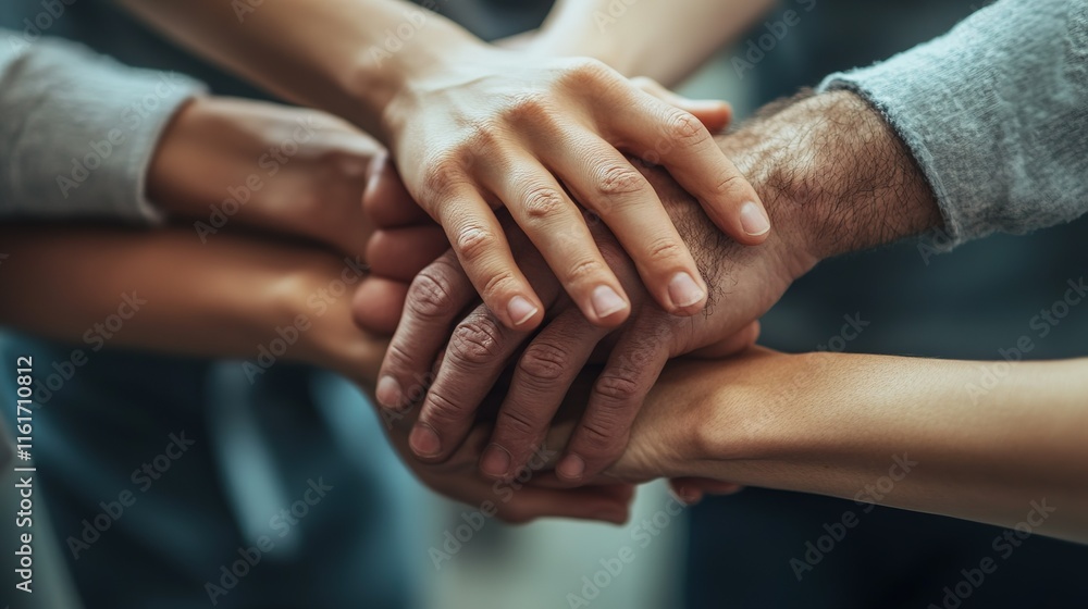 Joining hands shows unity. Joining hands shows unity.