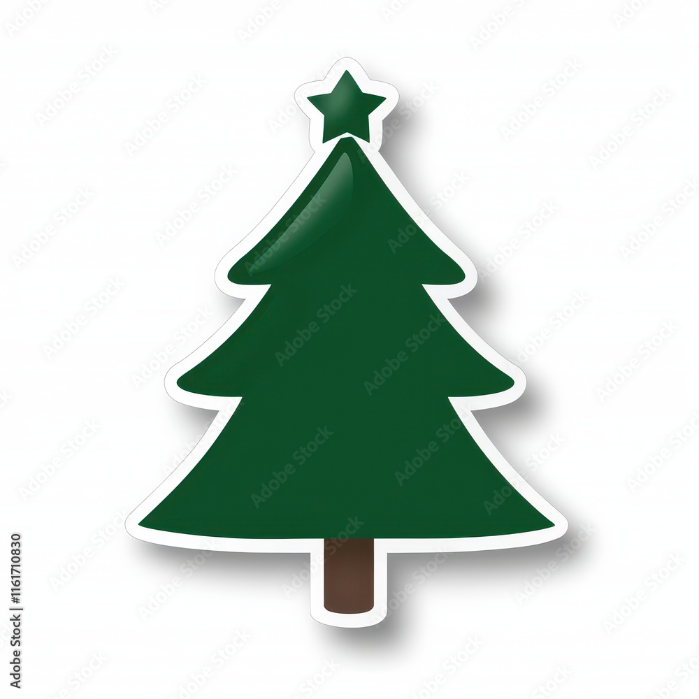Green Christmas Tree with a Star Topper Cutout Design Perfect for Holiday Decorations, Crafts, and Festive Celebrations Throughout Winter Season Green Christmas Tree with a Star Topper Cutout Design Perfect for Holiday Decorations, Crafts, and Festive Celebrations Throughout Winter Season