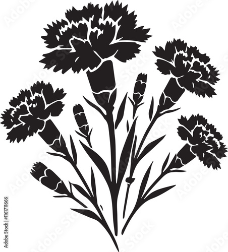 Black and white flower