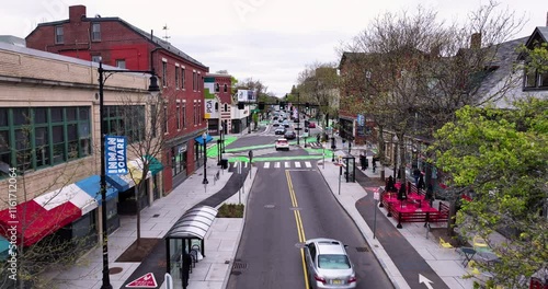 Aerial Fly-Through of Inman Square in Somerville, MA photo