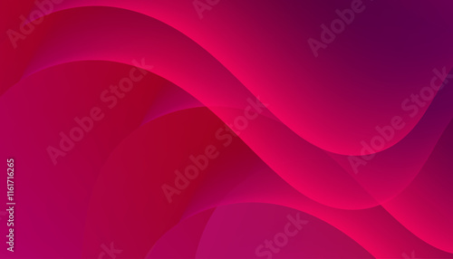 Abstract pink wave design with flowing curves and vibrant colors