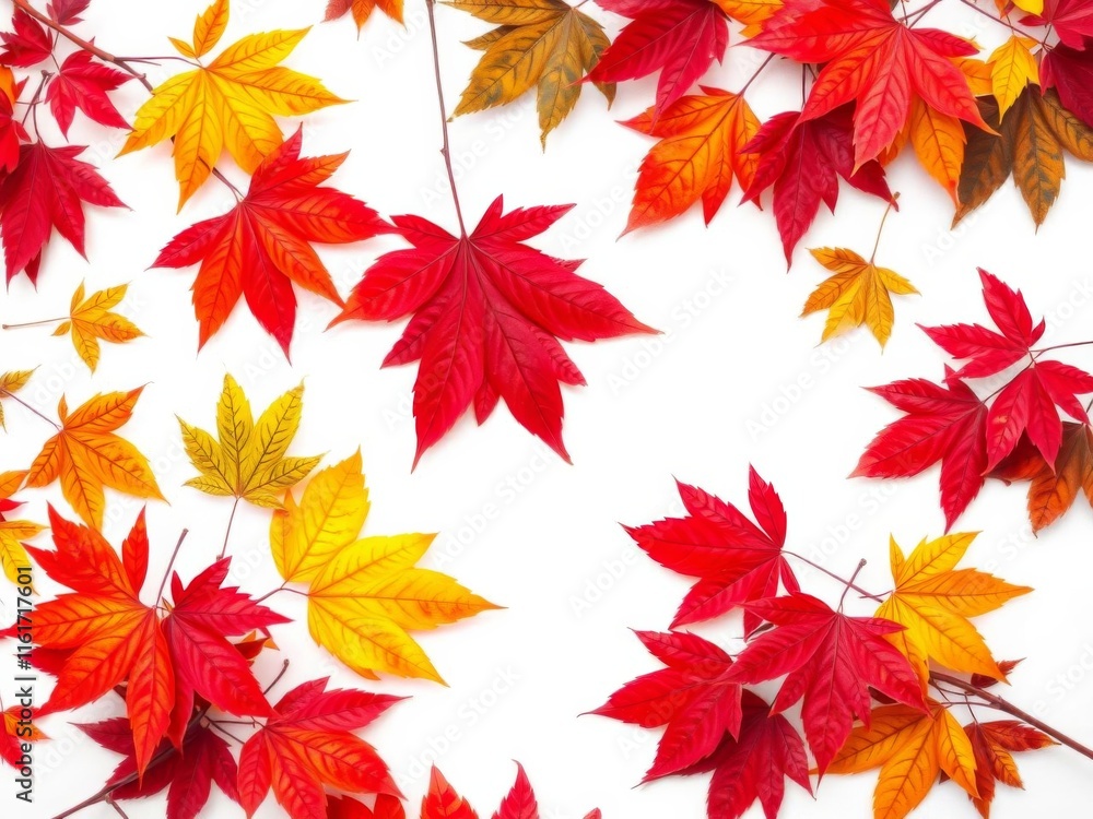 Watercolor frame of autumn maple leaves on white background, empty middle, soft light, nature, white background, foliage Watercolor frame of autumn maple leaves on white background, empty middle, soft light, nature, white background, foliage