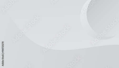 Abstract white and gray background with white lines and curved shapes for a clean, modern design background 