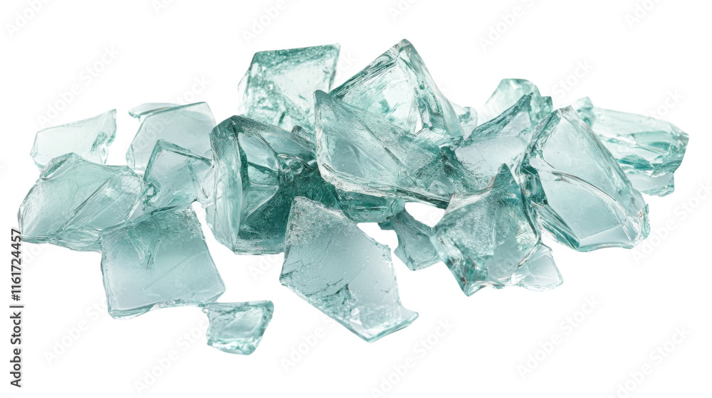 Obraz premium Broken glass, transparent background
