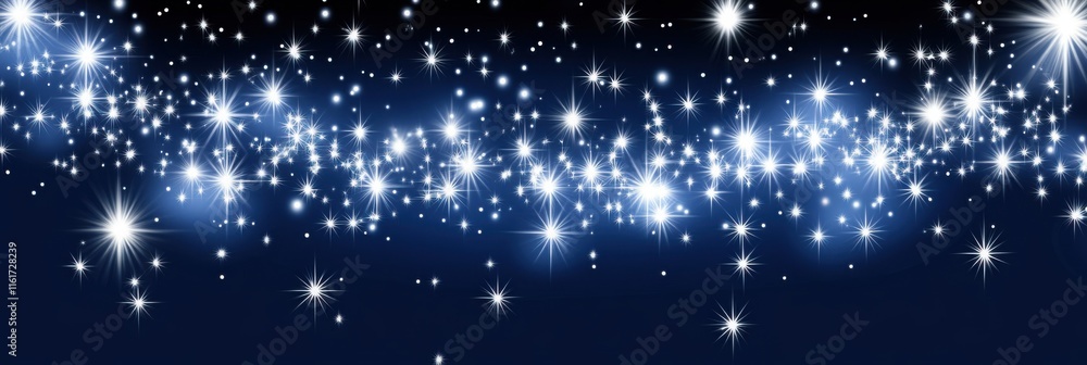 Luxurious Dark Blue Backdrop with Magical Floating White Particles Luxurious Dark Blue Backdrop with Magical Floating White Particles