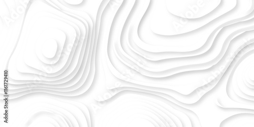 Abstract Multi layer papercut background. 3D topographic pattern. White paper cut out texture. white background with smooth wavy layers. Drop