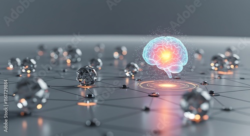 AI Brain Network Digital Intelligence Neural Network Technology Data Innovation Global Network