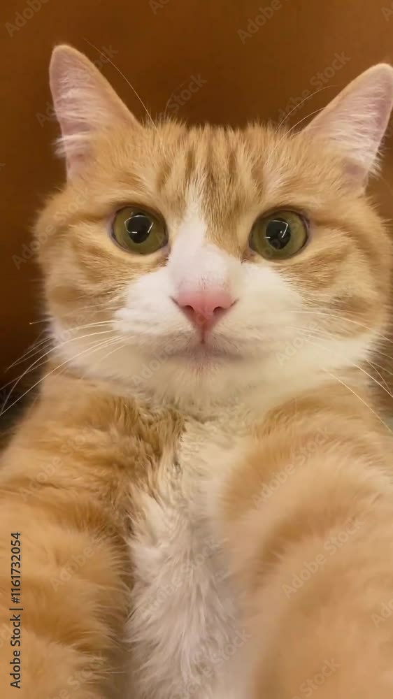 Adorable cat, active playful kitten, cat meowing, cute funny kitty Adorable cat, active playful kitten, cat meowing, cute funny kitty