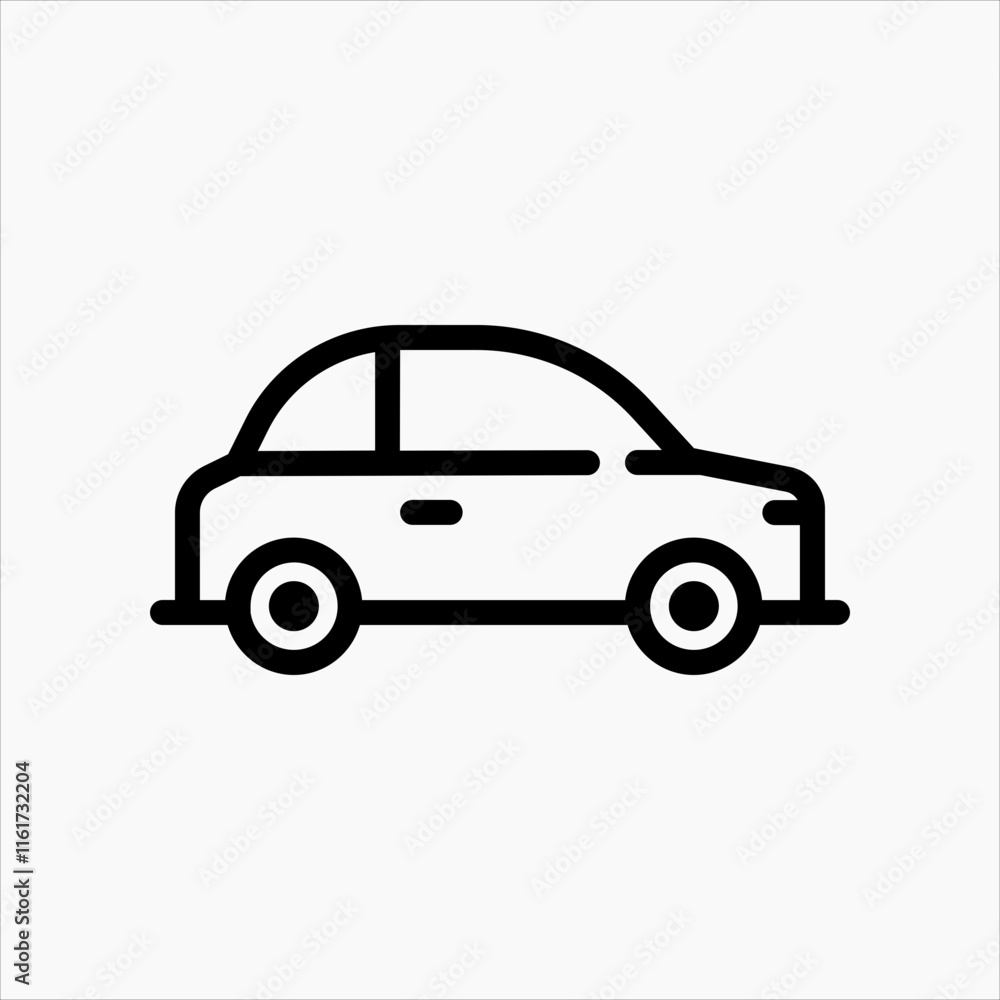 Design Illustration vector graphic of car icon with line style. Suitable for UI, mobile design, web design, etc Design Illustration vector graphic of car icon with line style. Suitable for UI, mobile design, web design, etc