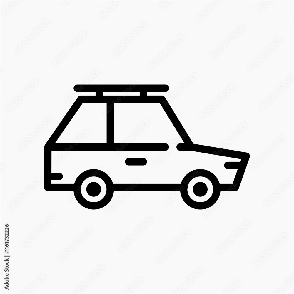 Design Illustration vector graphic of car icon with line style. Suitable for UI, mobile design, web design, etc Design Illustration vector graphic of car icon with line style. Suitable for UI, mobile design, web design, etc