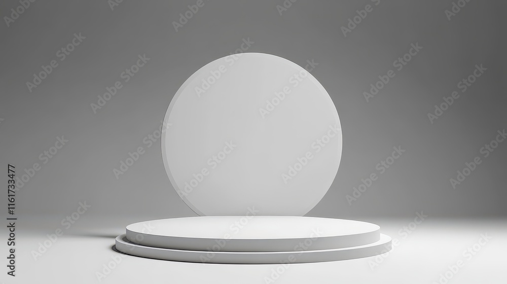 Minimalist White Platform Display Background Minimalist White Platform Display Background