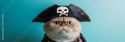 Grumpy cat pirate costume. photo