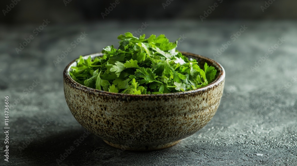 Bowl of fresh parsley Bowl of fresh parsley