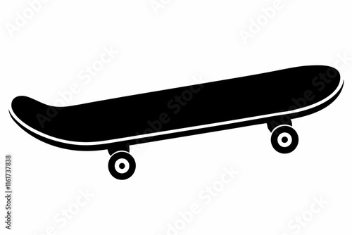 skateboard silhouette, skateboard vector illustration, skateboard icon