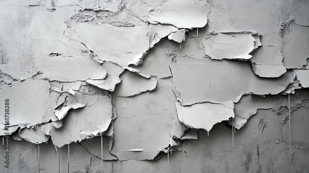 Obraz premium Peeling paint and texture on a weathered wall surface.