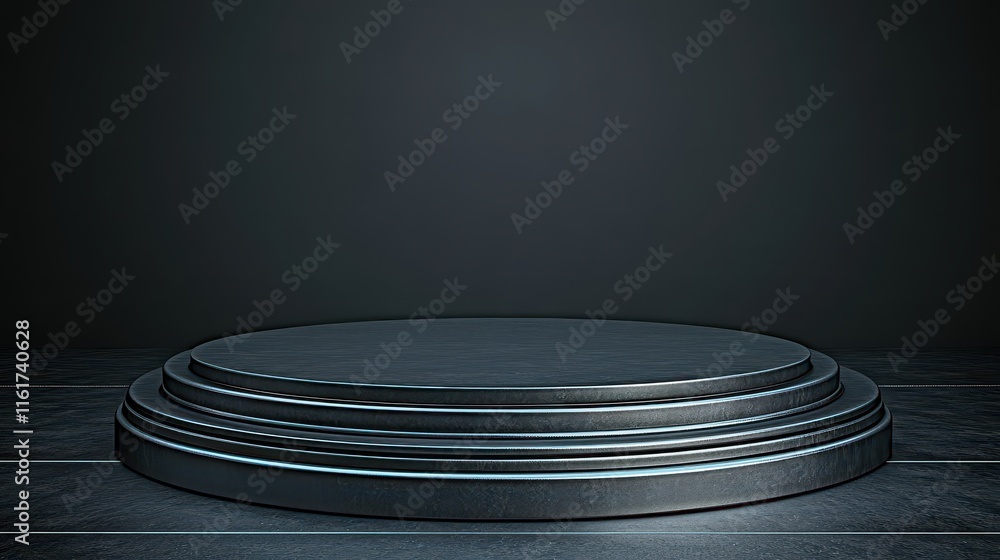 Dark Metal Circular Platform Display Stand Dark Metal Circular Platform Display Stand