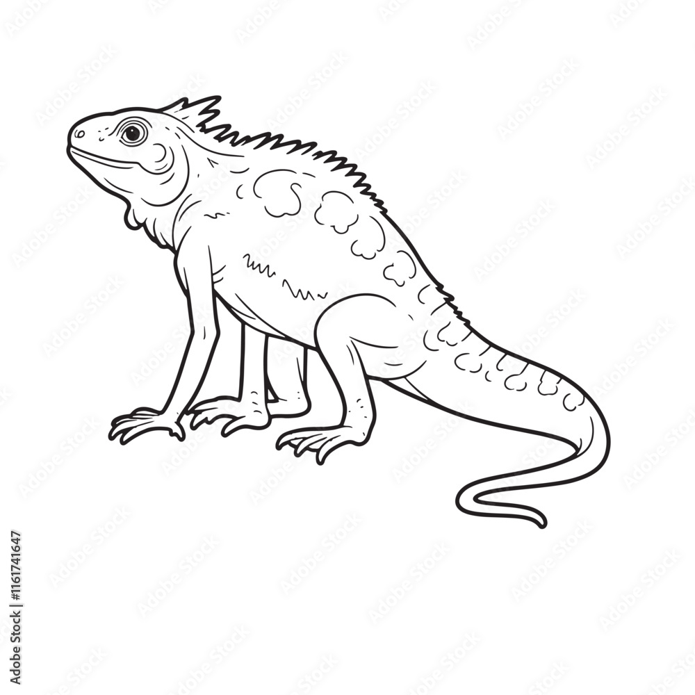 Obraz premium Amphibians are those animals on white background Frog, Crocodile, Alligator, Monitor lizard, Salamander, Toad, Newt, Iguana, Snake, Green dragon lizard, Snake