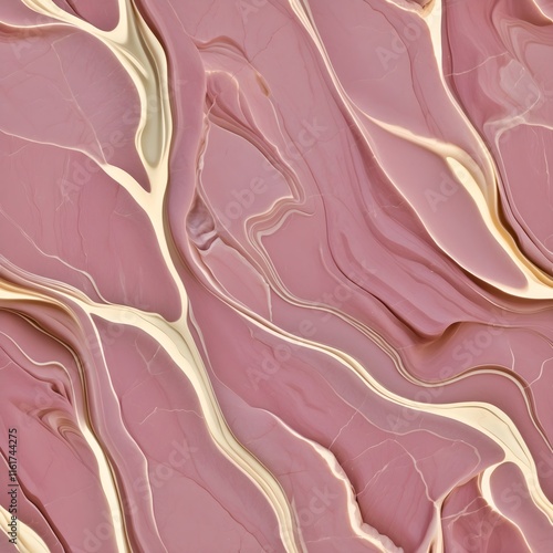 Swirling Pink Marble Background: Wavy pink marble texture with flowing cream veins creates a dynamic backdrop