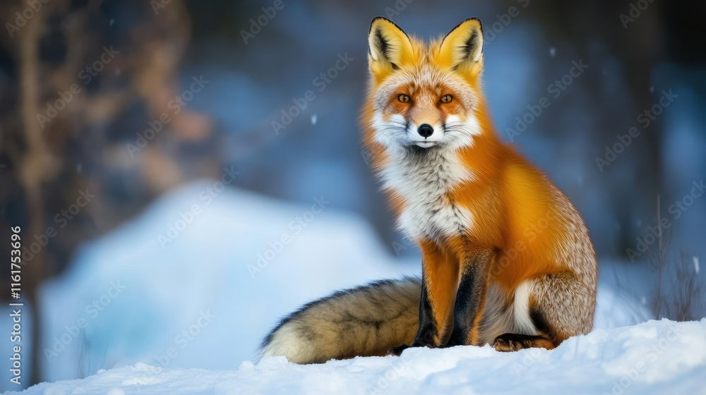 Majestic Red Fox in Winter Wonderland Majestic Red Fox in Winter Wonderland