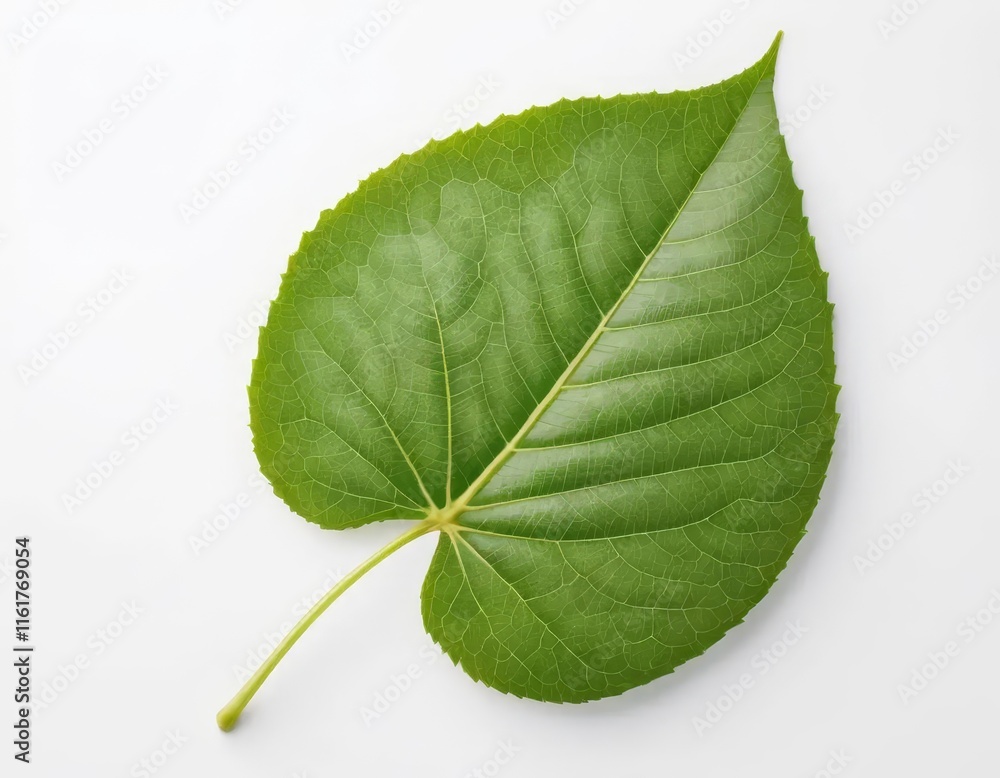 Obraz premium green leaf isolated on white background