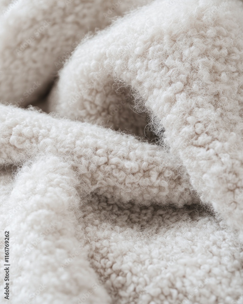 Close-up of a soft, textured fabric in a light, neutral color. Close-up of a soft, textured fabric in a light, neutral color.