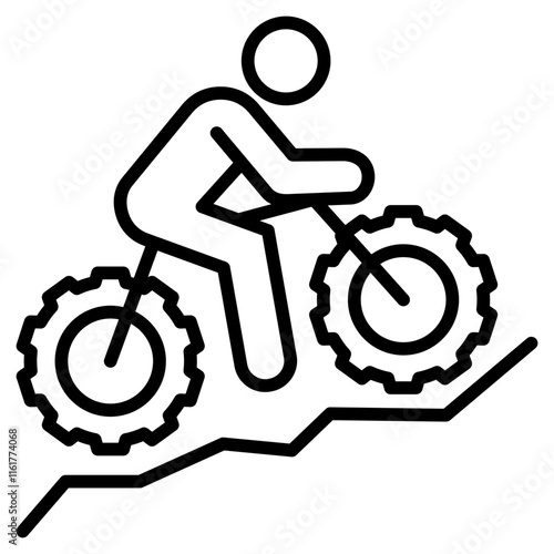 Mountain biking icon